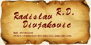 Radislav Divjaković vizit kartica